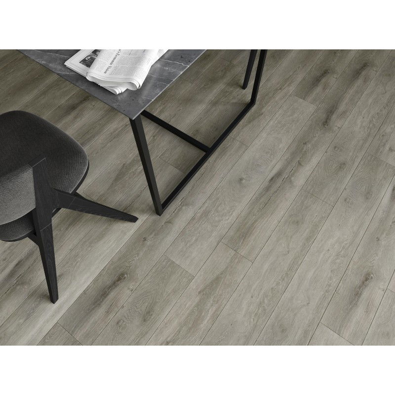 Mexen Riverdale muestra de paneles de vinilo 1240 x 182 mm SPC 6,5 mm, base IXPE 1,5 mm, 4 V-Fuga, Roble - F1052-S