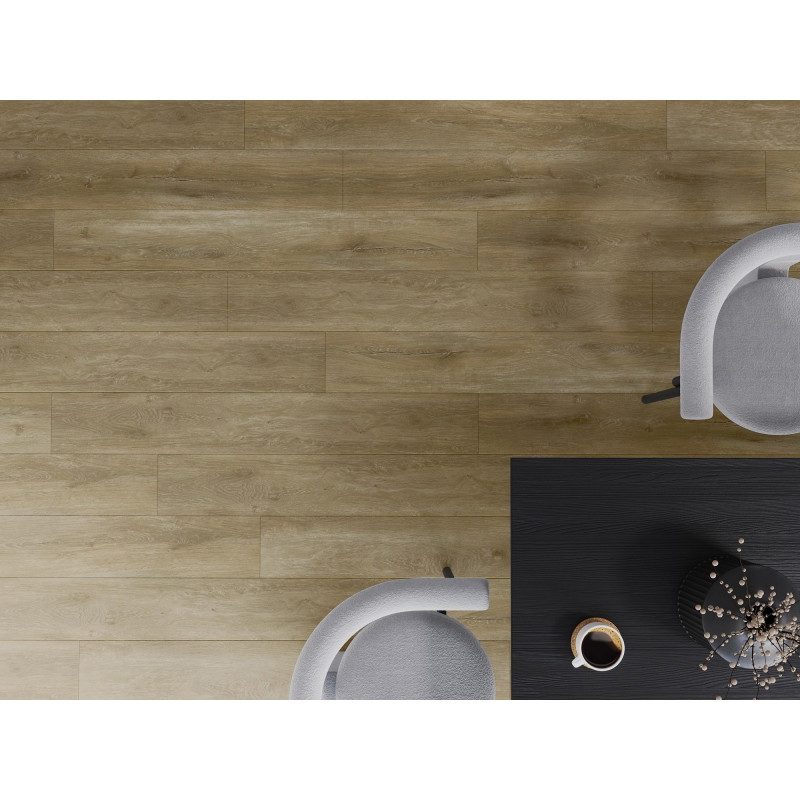 Mexen Clermont δείγμα πάνελ βινυλίου SPC 6,5 mm, υπόστρωμα IXPE 1,5 mm, 4 V-Φούγκα, Δρυς