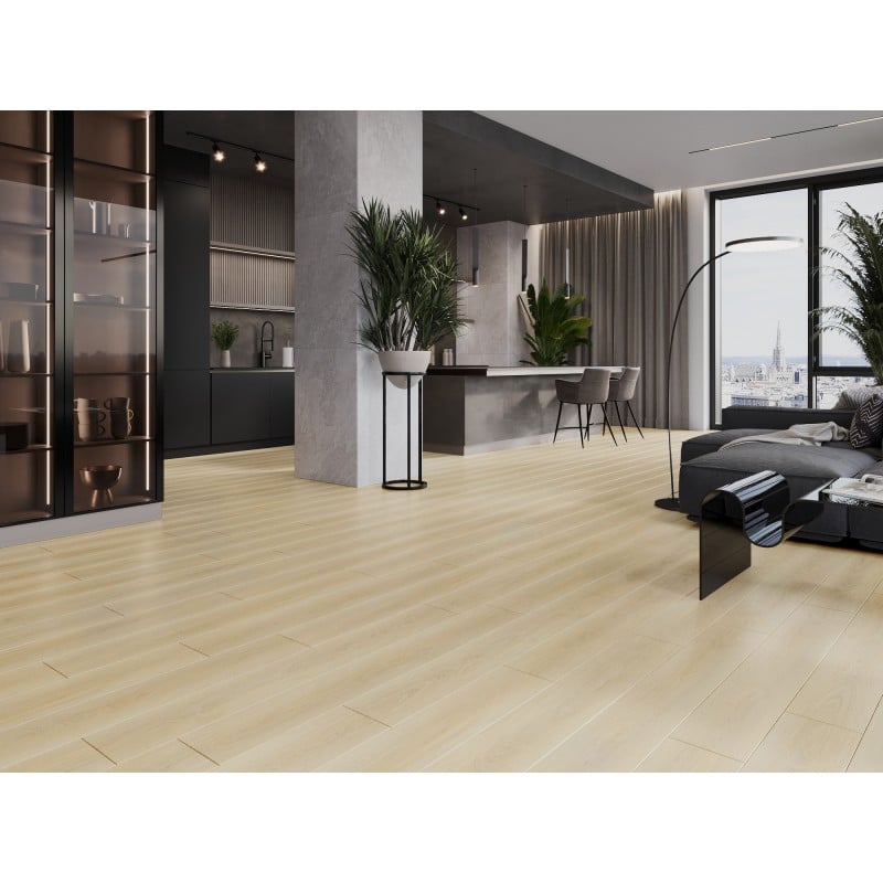 Mexen Kinston Probe von SPC-Vinylpaneelen 6,5 mm, IXPE-Unterlage 1,5 mm, 4 V-Fuge, Eiche - F1057-S