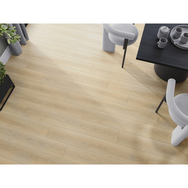Mexen Kinston vzorec vinilnih plošč SPC 6,5 mm, podloga IXPE 1,5 mm, 4 V-fuga, hrast - F1057-S