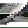 Mexen Eris freistehende Badewanne 180 x 95 cm, weiß/schwarz, Überlauf chrom - 53441809575-01