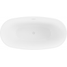 Mexen Eris freistehende Badewanne 180 x 95 cm, weiß/schwarz, Überlauf weiß - 53441809575-20