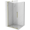 Mexen Velar L Duschwand Schiebbar Walk-in 120 x 200 cm, transparent 8 mm, gold - 871-120-003-03-50