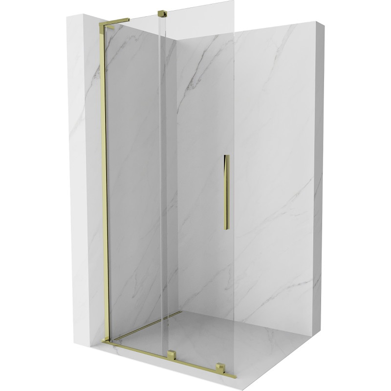 Mexen Velar L libisev dušisein Walk-in 110 x 200 cm, läbipaistev 8 mm, kuldne - 871-110-003-03-50