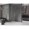 Mexen Velar L ścianka prysznicowa rozsuwana Walk-in 110 x 200 cm, transparent 8 mm, złota - 871-110-003-03-50
