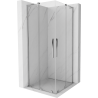 Mexen Velar L Duo klizna tuš kabina, 90 x 90 cm, prozirna, krom - 871-090-090-02-03-01