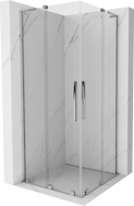 Mexen Velar L Duo klizna tuš kabina, 90 x 90 cm, prozirna, krom - 871-090-090-02-03-01