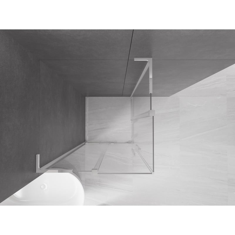 Mexen Velar L Duo kabina prysznicowa rozsuwana 90 x 90 cm, transparent, chrom - 871-090-090-02-03-01