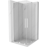 Cabine de douche coulissante Mexen Velar L Duo 80 x 80 cm, transparent, blanche - 871-080-080-02-03-20