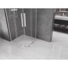 Cabine de douche coulissante Mexen Velar L Duo 90 x 90 cm, transparent, blanc - 871-090-090-02-03-20