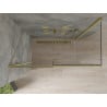 Mexen Omega kabina prysznicowa rozsuwana 140 x 80 cm, transparent, złota - 825-140-080-50-00