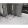 Mexen Velar L Duo cabine de douche coulissante 100 x 100 cm, transparent, or brossé - 871-100-100-02-03-55