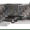 Mexen Velar L Duo douchecabine schuif 90 x 90 cm, transparant, goud geborsteld - 871-090-090-02-03-55