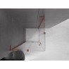 Mexen Velar L Duo dušinurk liugustega 80 x 80 cm, läbipaistev, roosa kuld - 871-080-080-02-03-60