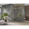 Mexen Omega liuglev dušikabiin 140 x 70 cm, läbipaistev, kuldne - 825-140-070-50-00