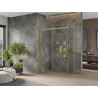 Mexen Omega liuglev dušikabiin 140 x 70 cm, läbipaistev, kuldne - 825-140-070-50-00