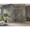 Mexen Omega Schiebeduschkabine 140 x 70 cm, transparent, gold - 825-140-070-50-00