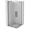 Mexen Velar L Duo Schiebeduschkabine 100 x 100 cm, transparent, gebürstetes Kanonengrau - 871-100-100-02-03-66
