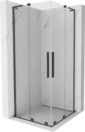 Mexen Velar L Duo klizni tuš kabina klizna 100 x 100 cm, prozirna, brušeni gun gray - 871-100-100-02-03-66