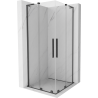 Mexen Velar L Duo Schiebedusche 90 x 90 cm, transparent, gebürstet gun gray - 871-090-090-02-03-66