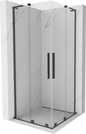 Mexen Velar L Duo Schiebedusche 90 x 90 cm, transparent, gebürstet gun gray - 871-090-090-02-03-66