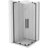Mexen Velar L Duo sliding shower cabin 100 x 100 cm, transparent, black - 871-100-100-02-03-70