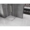 Cabine de douche coulissante Mexen Velar L Duo 90 x 90 cm, transparent, nickel brossé - 871-090-090-02-03-97