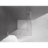 Mexen Velar L Duo drsna pršna kabina 80 x 80 cm, prozorna, brušen nikel - 871-080-080-02-03-97