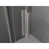 Mexen Velar L Duo klizna kabina za tuš s kliznim vratima 80 x 80 cm, prozirna, brušeni nikal - 871-080-080-02-03-97