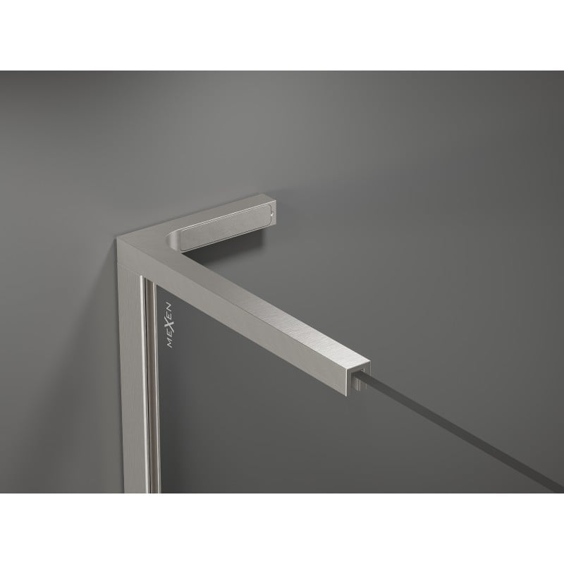 Mexen Velar L Duo kabina prysznicowa rozsuwana 80 x 80 cm, transparent, nikiel szczotkowany - 871-080-080-02-03-97