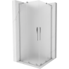 Mexen Velar L Duo sliding shower cabin 80 x 80 cm, frosted, chrome - 871-080-080-02-33-01