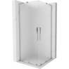 Mexen Velar L Duo liuguks dušinurk 90 x 90 cm, härmas, kroom - 871-090-090-02-33-01
