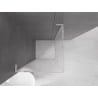 Cabine de douche coulissante Mexen Velar L Duo 80 x 80 cm, givrée, chrome - 871-080-080-02-33-01