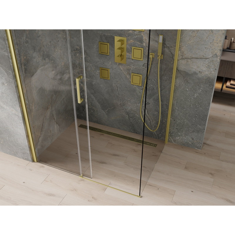 Mexen Omega lükand dušikabiin 130 x 90 cm, läbipaistev, kuldne - 825-130-090-50-00