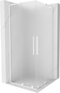 Mexen Velar L Duo klizna kabina za tuširanje 90 x 90 cm, matirano staklo, bijela - 871-090-090-02-33-20