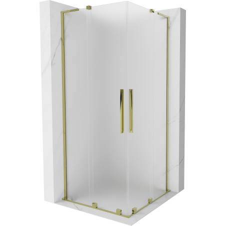 Mexen Velar L Duo liuguks dušinurk 90 x 90 cm, matt, kuldne - 871-090-090-02-33-50