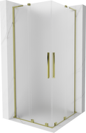 Mexen Velar L Duo cabina de ducha corredera 90 x 90 cm, escarcha, dorado - 871-090-090-02-33-50