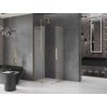 Mexen Velar L Duo sliding shower cabin 90 x 90 cm, frosted, gold - 871-090-090-02-33-50