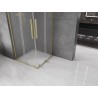 Mexen Velar L Duo lükandustega dušinurk 90 x 90 cm, härmatatud, harjatud kuldne - 871-090-090-02-33-55