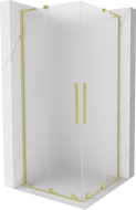 Mexen Velar L Duo schuifdouchecabine 80 x 80 cm, ijs, geborsteld goud - 871-080-080-02-33-55