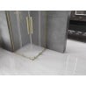 Mexen Velar L Duo cabine de douche coulissante 80 x 80 cm, givrée, or brossé - 871-080-080-02-33-55