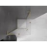 Mexen Velar L Duo cabine de douche coulissante 80 x 80 cm, givrée, or brossé - 871-080-080-02-33-55
