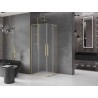 Mexen Velar L Duo lükandustega dušinurk 90 x 90 cm, härmatatud, harjatud kuldne - 871-090-090-02-33-55