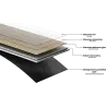 Mexen Scottsdale  Probe von SPC-Vinylpaneelen 6,5 mm, IXPE-Unterlage 1,5 mm, 4-seitige V-Fuge, Eiche - F1098-S