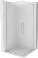 Mexen Velar L Duo schuifdouchecabine 80 x 80 cm, matglas, geborsteld nikkel - 871-080-080-02-33-97