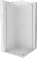 Mexen Velar L Dvostruka klizna tuš kabina 80 x 80 cm, matirano, brušeni nikal - 871-080-080-02-33-97