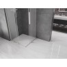 Mexen Velar L Duo klizna kabina za tuš 90 x 90 cm, mat staklo, brušeni nikl - 871-090-090-02-33-97