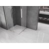 Mexen Velar L Duo sliding shower enclosure 90 x 90 cm, frost, brushed nickel - 871-090-090-02-33-97