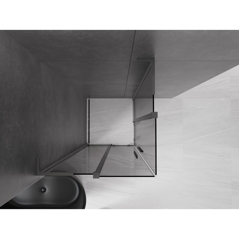 Mexen Velar L Duo kabina prysznicowa rozsuwana 90 x 90 cm, grafit, gun metal - 871-090-090-02-43-95