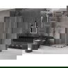 Mexen Velar L Duo Duschkabine Schiebetür 90 x 90 cm, mattiert, Gun Metal - 871-090-090-02-33-95